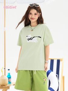 Gbiaior | Cute Cartoon Puppy Printed Loose Short Sleeve T-shirt