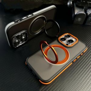 360° Rotating Magnetic Stand Compatible with New  Models 16 15Promax 14Pro Matte 13 Anti-Slip 12 Advanced plus Lens Full Cover 11 Wireless Charging Protective Case