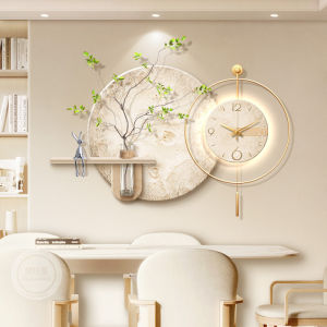 RUIBAHAO | Decorative Clock Wall Art Original Wood Creamy Style High-end Moon Theme