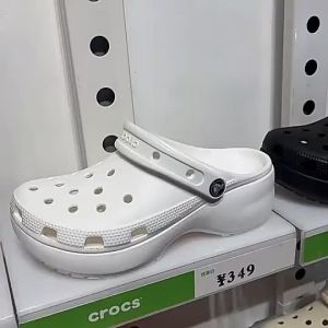 cross Womens Classic Platform Clog Womens Beach Shoes Soft Like Clouds 4.1cm Heightened Thick-Soled Slippers#206750