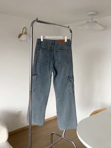MPJ Straight Jeans for man multi-pocket jeans Three-dimensional pocket design