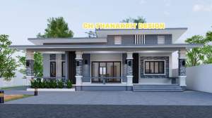 แบบบ้านโมเดิร์น 1 ชั้น M1-00002