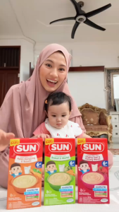 SUN Bubur Bayi 6+ Ayam Kampung Bayam Box 120 Gr