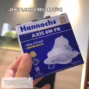 Hannochs Lampu LED Downlight Spotlight AXIS FR FS Bulat Petak 4w 6w 8w Cahaya Putih Kuning
