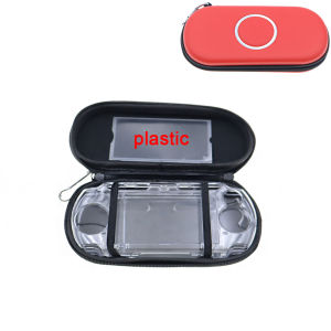 Hard EVA Protective Case + Clear Crystal Cover + Plastic/Glass Lens Set For PSP 2000 3000 Game Console Travel Storage Bag