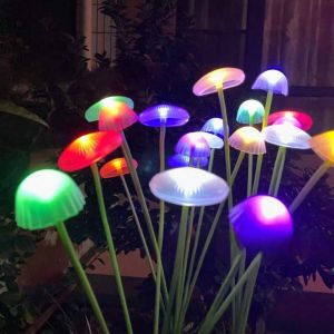 Solar jellyfish lamp outdoor waterproof garden landscape atmosphere lamp home garden balcony decorative mushroom lawn lamp