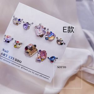 Sparkling Candy Soda Nail Art Drill Fairy Dust Colorful Sharp Bottom Drill K9 Explosive Flash Nail Decoration Material Kit