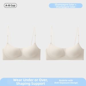 PIER N°5 | Low Neck Bustier Thin Strap Lightweight Gather Bra