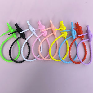 Double Hole Soft Bounce 25cm Heart Shaped Ribbon for DIY Keychains Bag Storage Elastic String for Accessories Decorations