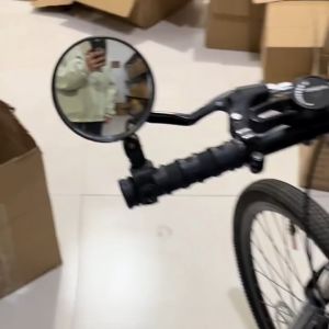[Jakarta Spot COD]Cermin sepeda elektronik cermin cembung sudut lebar universal cermin cembung sudut lebar cermin pembalik kecil reflektor sepeda gunung sepeda baterai