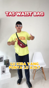 Tas Selempang Kecil Pria Waist Bag Pinggang Cowok Cordura Premium Kuat Awet MR 197