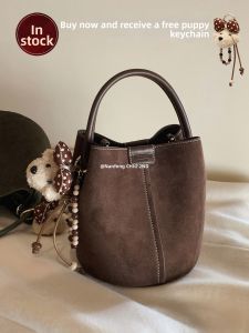 CHIO‘2ND | Womens Cow Fleece Bucket Bag Handbag  Tote and Crossbody