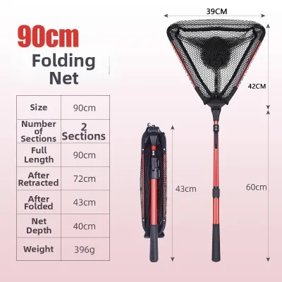 JUQINWANG | Foldable Extendable Aluminum Super Light Super Hard Integrated Fishing Net