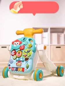 Baby Hand Push Baby Walker Anti-O-Legs Multi-Functional Anti-Rollover Baby Can Sit 5 in 1 Learning Walking Walker Toys