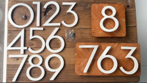 152mm Floating House Number Outdoor 6 inch White Aluminum Alloy Apartment Door Number Mailbox Address Sign #0-9 With Screws