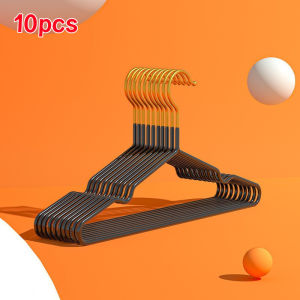 10pcs New Home Heavy Duty Metal Shirt Coat Hangers Stainless Steel Clothes Hanger with Polished Chrome Silver Metal Wire Hanger