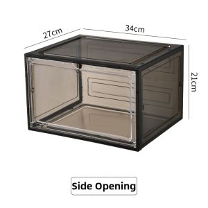 Flip Magnetic Non-Acrylic Transparent Shoe Cabinet