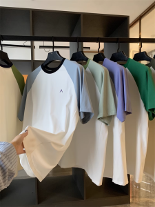 Áo Thun Tay Ngắn Mùa Hè Mới Màu Sắc Dopamine Thoải Mái Rộng Rãi Đa Năng Nhanh Khô Thời Trang Cho Cặp Đôi