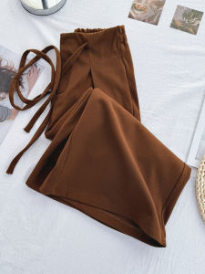 QINGNAER | Slimming High-waisted Wide-leg Casual Pants