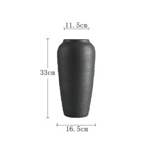 Bình Hoa Gốm Sứ Đen Mờ Thủ Công Đèn Bàn Thiết Kế Phòng Khách Hoa Mỹ Phẩm Trang Trí Nhà Đồ Trang Trí Phòng Khách