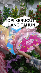 Topi Ulang Tahun Kerucut / Topi Ultah Kerucut / Topi Ulang Tahun Karakter / Topi Ultah Karakter anak
