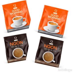 [COMBO 4 BỊCH 2Good morrning x 2 ngon] Cà Phê Hòa Tan Trần Quang (24 Gói/Bịch) - Cà Phê hòa tan- Chính Hãng