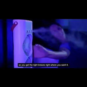 พัดลม พัดลมตั้งโต๊ะ พัดลมไอน้ำ มีไฟLED พัดลมพ่นไอน้ำลดหน้าร้อน พัดลมมินิตั้งโต๊ะ ทำความเย็น