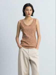 Summer New Vintage Ribbed Slim Fit Womens Tank Top