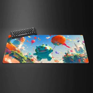 Bandai | Pokemon Pikachu Gengar Rubber Mouse Pad XXL Gaming Keyboard Mat With 2MM Lock Edge