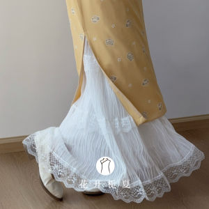 Retro Elastic Waist Half Skirt