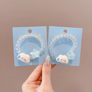 Blue Cute Cartoon Cloud Hair Clips for Girls Children Dopaamine Bangs Clips Small Duckbill Hair Accessories Fashionable Korean Style