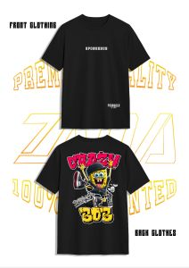 Baju Distro Pria Dan Wanita Bahan Contton Combad 24s Square Fun – Mengambil referensi dari bentuk dan gaya khas Spongebob secara abstrak.