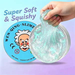 Best Seller Old Man Crystal Slime Stress Relief Toy Transparent Stretchy Non-sticky Bouncy Putty Safe for Kids Office Fidget Toy