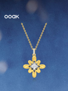 Firework Rain Engraved Black Agate Gold Necklace