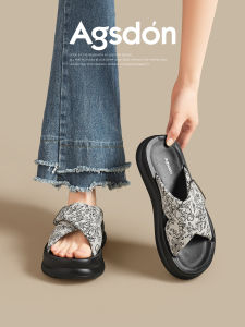 Agsdon | Thick Heel Height Increasing Women Slippers