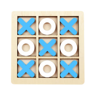 Wooden XO Tic Tac Toe Board Game Mini Chess Early Educational Toys Logical Thinking Training Parent-child Interaction Puzzle