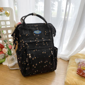 OUDENGPAI | Floral Print Large Capacity Backpack Summer High Aesthetic Dual Shoulder Bag For Women Short Trip Travel Bag Maternity Bag