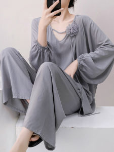 New Chinese Style Cotton Silk Sleepwear Womens Long Sleeve Home Clothes Set Spring Autumn High Sensation Summer plus Size