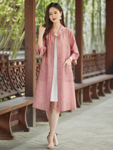 New Chinese Style Silk Sun Protection Clothing Womens Summer plus Size Loose Fat MM Medium Length Thin Shoulder Wrap  Silk Open Cardigan Outerwear