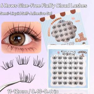 VelvetLash【Local Stock】0.002g Ultra-thin No-Glue Self-Adhesive Eyelashes DIY Clusters Lashes Soft Natural Lashes For Swollen Eyelids
