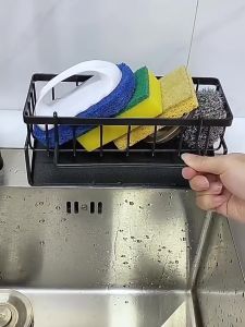 Sponge Drainer Rack Stainless Kitchen Organizer Bathroom Sink Rack Soap Holder Organizer Rack