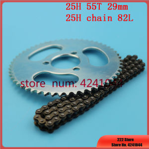 25H chain 82 links JH70 JH90 Timing and rear sprocket 55T teeth 29mm for 47cc 49cc 2 Stroke Mini Moto Pocket Bike