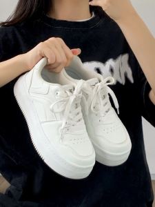 Tongpin Original Breathable High Top Womens Casual Shoes Fashionable Korean Cross Buckle round Toe Rubber Outsole Shoes