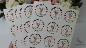 60Pcs Thank You Sticker Homemade Food TY040