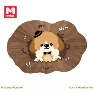 MENGSHANGDIAN | Wood Texture Vintage Water Absorbing Bath Mat