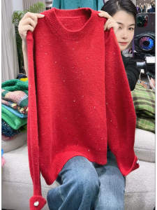QINGNAER | Gentle Look Large Size Soft Knit Sweater