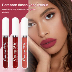 CmaaDu Glasir Bibir Matte Cair 12 Warna: Tahan Air & Tahan Lama