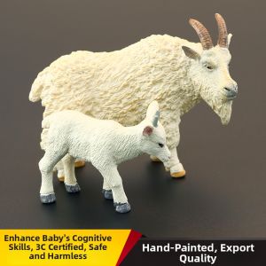 MENGSILE | Solid Realistic Childrens Toy Goat Educational Gift