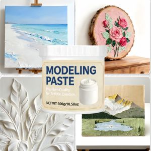 Acrylic Molding Paste: 3D Texture for Canvas & Wood. For Art & Crafts Mixable with Acrylic Paint Quick-Drying & Crack-Resistant