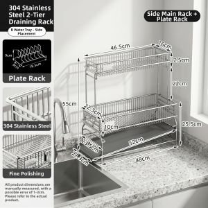 Multifunctional Kitchen Storage Rack Double Layers